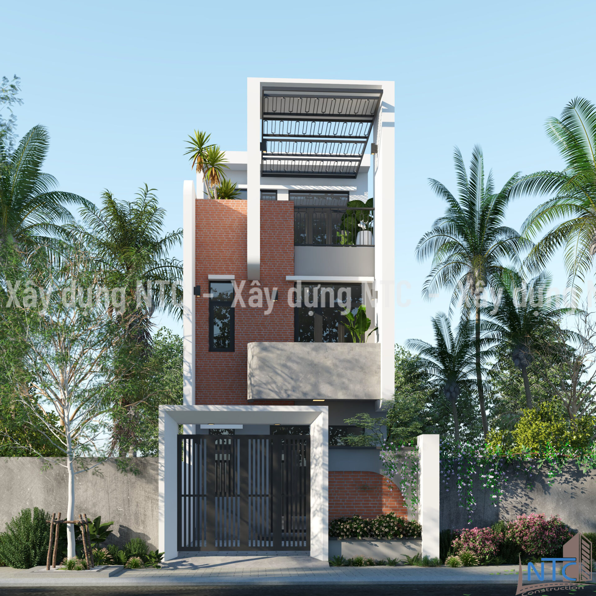 Mẫu nhà 1 trệt 2 lầu hiện đại (Concept 1) (ảnh 1)