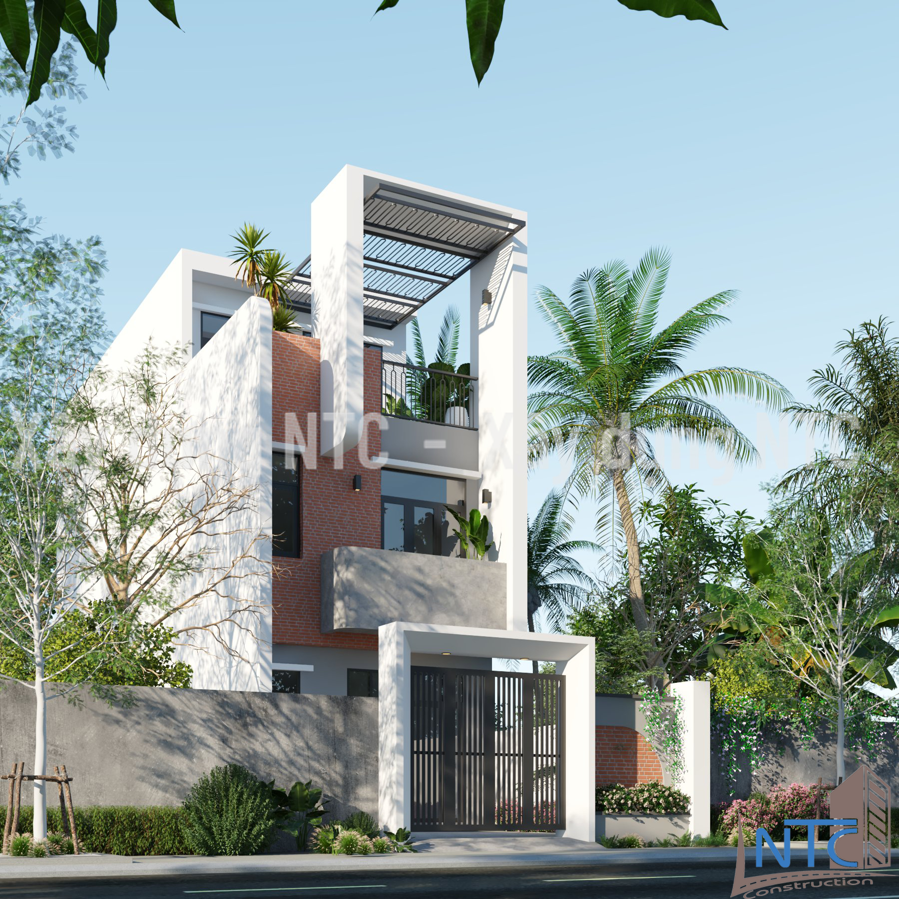 Mẫu nhà 1 trệt 2 lầu hiện đại (Concept 1) (ảnh 2)