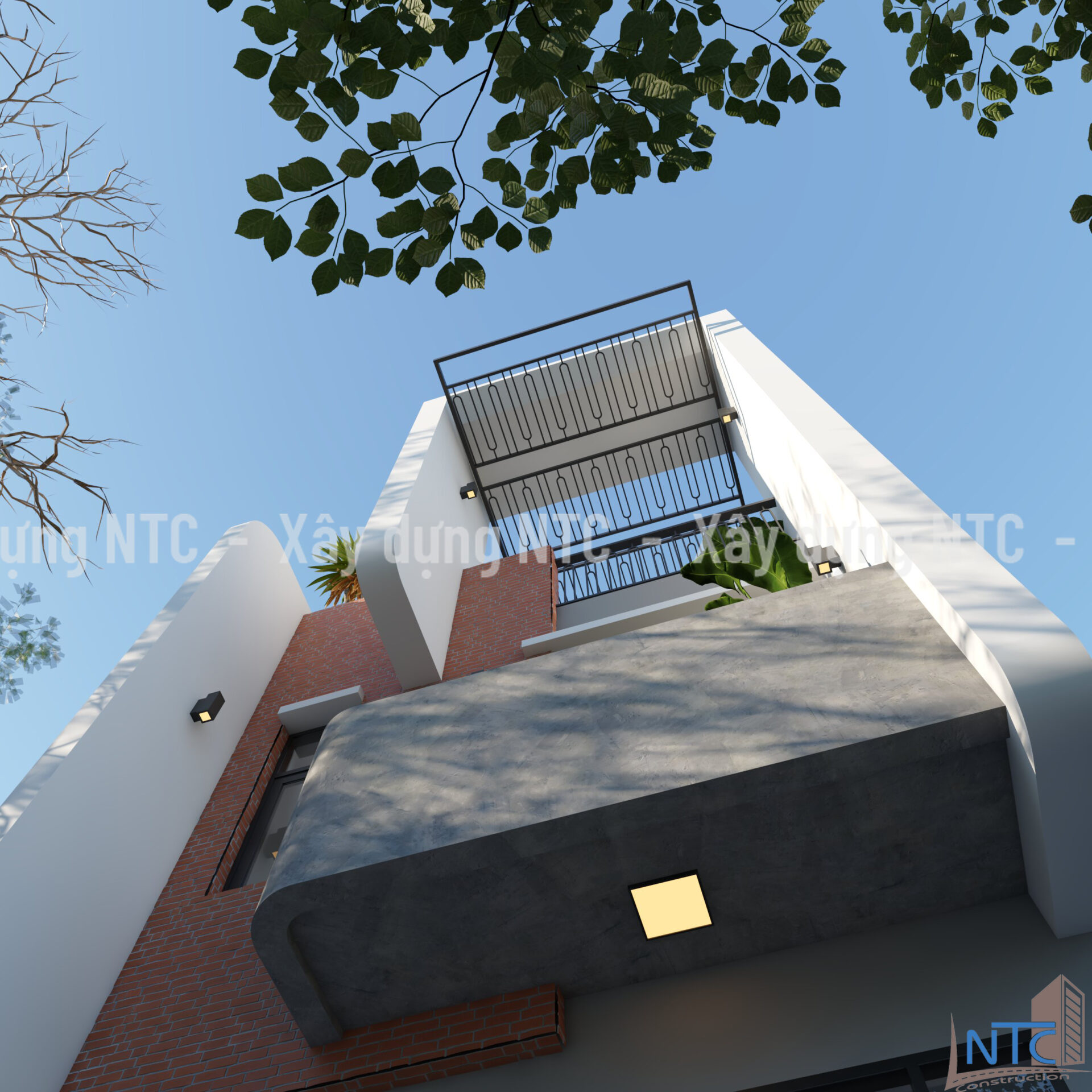 Mẫu nhà 1 trệt 2 lầu hiện đại (Concept 1) (ảnh 3)