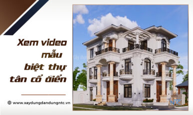 Mẫu nhà biệt thự tân cổ điển 2 mặt tiền.