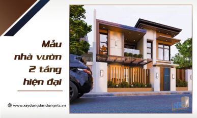 Mẫu nhà vườn 2 tầng hiện đại, độc đáo
