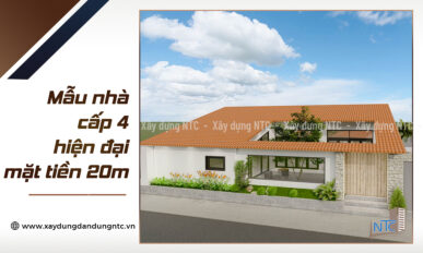 Mẫu nhà cấp 4 đẹp phong cách hiện đại.