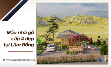 Mẫu nhà gỗ cấp 4 đẹp – Mẫu nhà bungalow tại Lâm Đồng.