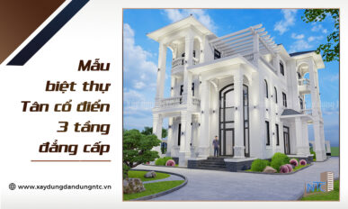 Mẫu biệt thự Tân cổ điển mái Nhật sang trọng, đẳng cấp.