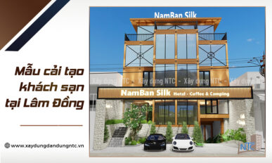 Mẫu cải tạo khách sạn kết hợp với nhà hàng và quán cà phê.