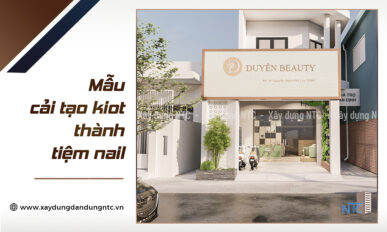 Cải tạo kiot thành tiệm nail – Bài trí không gian khoa học.