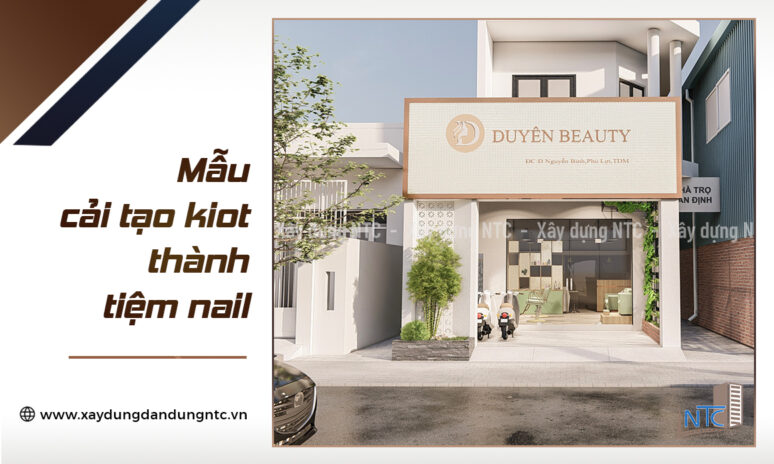Cải tạo kiot thành tiệm nail – Bài trí không gian khoa học.