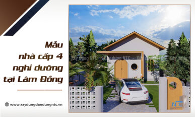 Mẫu nhà cấp 4 nghỉ dưỡng mái Thái hiện đại tại Lâm Đồng.