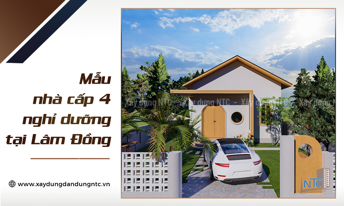 Mẫu nhà cấp 4 nghỉ dưỡng mái Thái hiện đại tại Lâm Đồng.