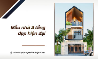 Mẫu nhà 3 tầng đẹp hiện đại, tiện nghi.