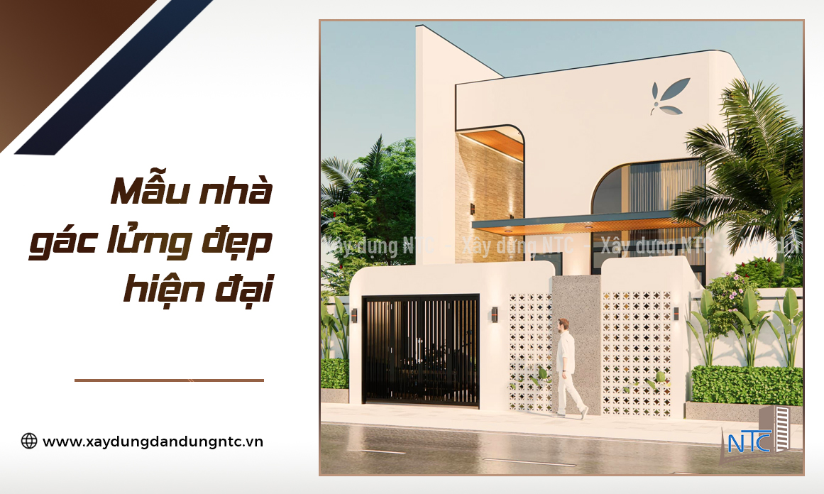 Mẫu nhà gác lửng đẹp hiện đại như biệt thự. (ảnh 1)