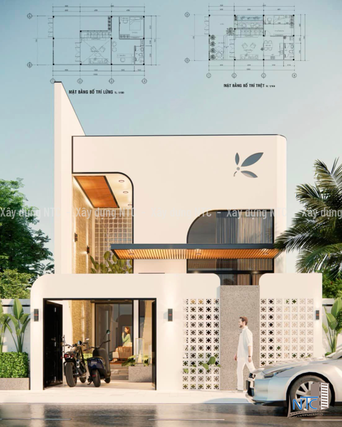 Mẫu nhà gác lửng đẹp hiện đại như biệt thự. (ảnh 2)