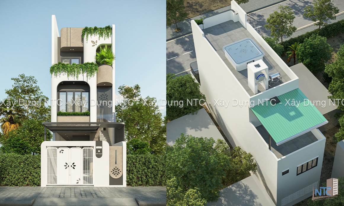 Mẫu nhà 5×20 3 tầng kết hợp dạy học. (ảnh 2)
