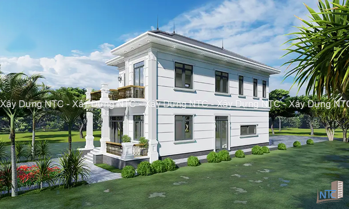 Mẫu biệt thự phố tân cổ điển 2 tầng sang trọng. (ảnh 3)
