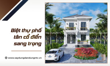 Mẫu biệt thự phố tân cổ điển 2 tầng sang trọng.