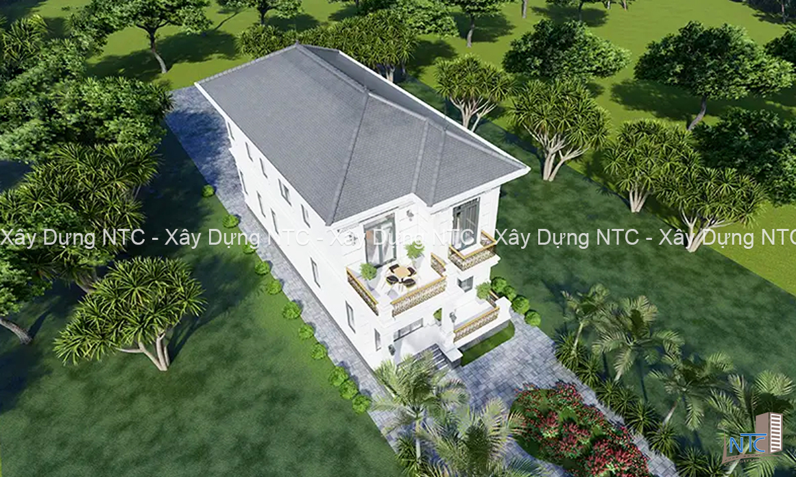 Mẫu biệt thự phố tân cổ điển 2 tầng sang trọng. (ảnh 4)
