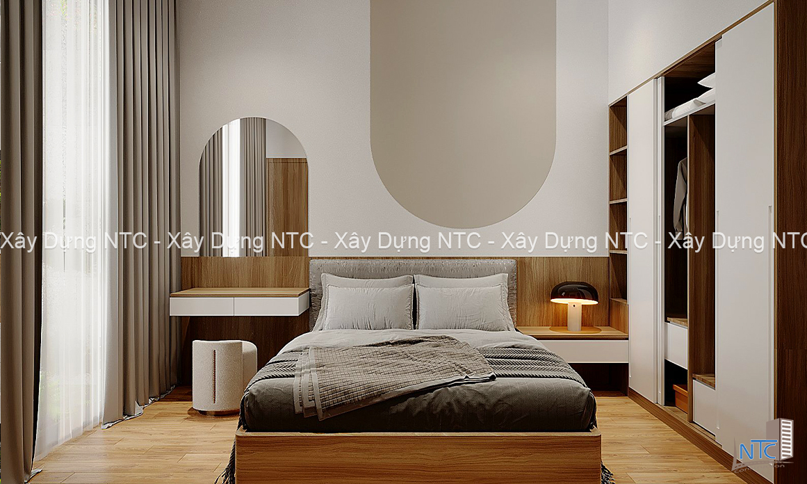 Mẫu nhà mặt tiền 5m 3 tầng – Hiện đại và gần gũi với thiên nhiên. (ảnh 6)