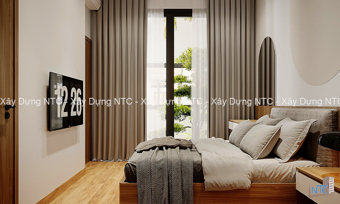 Mẫu nhà mặt tiền 5m 3 tầng – Hiện đại và gần gũi với thiên nhiên. (ảnh 5)