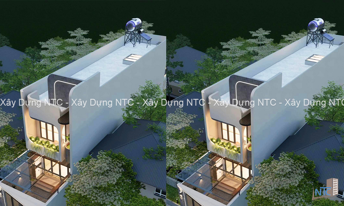 Mẫu nhà phố 2 tầng hiện đại kiến trúc tối giản. (ảnh 5)
