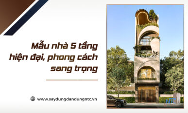 Mẫu nhà 5 tầng hiện đại phong cách sang trọng, tinh tế.