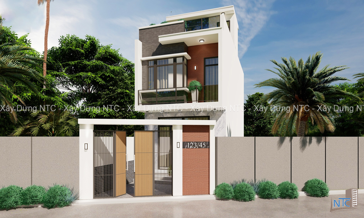 Mẫu nhà phố 3 tầng hiện đại, đầy đủ công năng. (ảnh 3)
