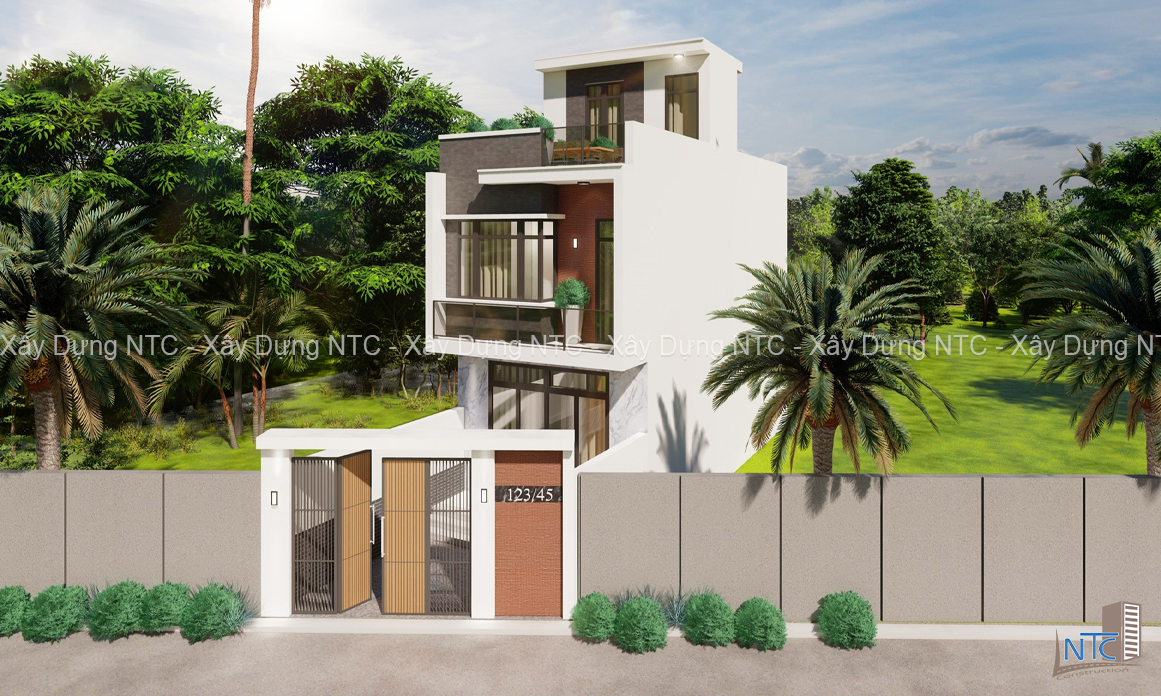 Mẫu nhà phố 3 tầng hiện đại, đầy đủ công năng. (ảnh 5)