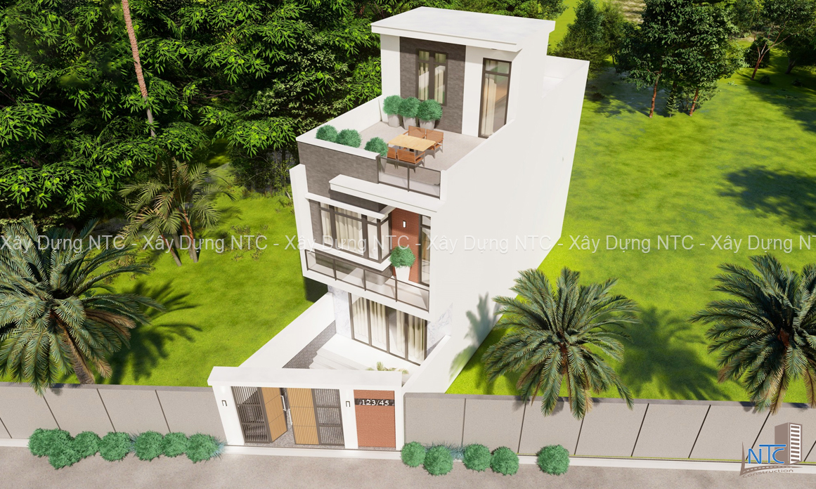 Mẫu nhà phố 3 tầng hiện đại, đầy đủ công năng. (ảnh 6)