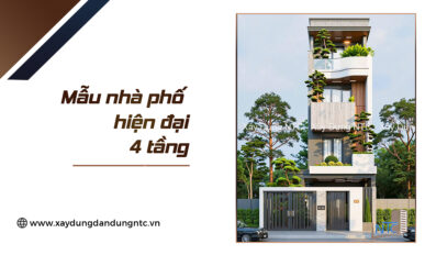 Mẫu nhà phố hiện đại 4 tầng