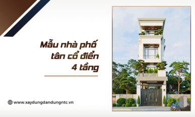 Mẫu nhà tân cổ điển 4 tầng